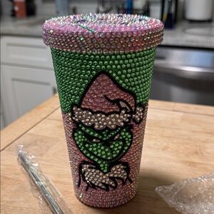 Rhinestone Grinch Tumbler